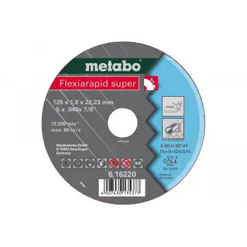 Відрізний круг Metabo Flexiarapid Super 125 x 1 x 22.2 Inox HydroResist