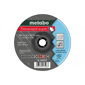 Відрізний круг Metabo Flexiarapid Super 180 x 1,6 x 22.2 Inox HydroResist