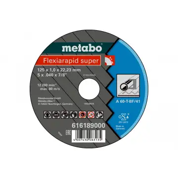 Відрізний круг Metabo Flexirapid super 125x1,0x22,23