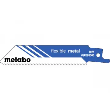 Шабельне полотно по металу Metabo Flexible 100 мм, S 522 ЕF, 5 шт