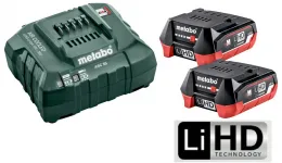 Базовый комплект аккумуляторных батарей Metabo 2*4 Ач 12 В LiHD