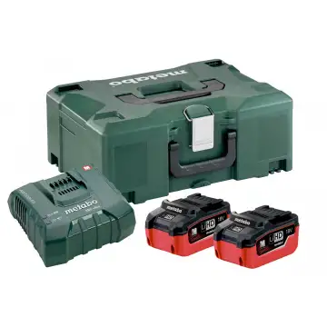 Базовий комплект акумуляторних батарей Metabo 2 * 6.2 Ач LiHD + MetaLoc