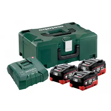 Базовий комплект акумуляторних батарей Metabo 3 * 8.0 Ач LiHD II + MetaLoc