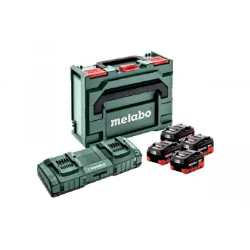 Базовий комплект акумуляторних батарей Metabo 4 * 8.0 Ач LiHD II + MetaLoc