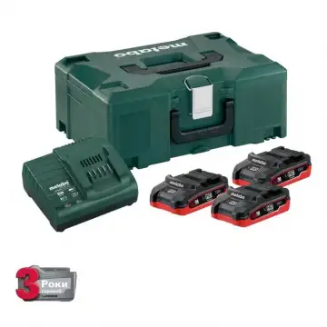 Комплект акумуляторних батарей 3x3.1 Ач + ASC 30-36 Metabo 18 В LiHD + MetaLoc