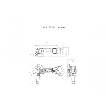 Акумуляторна болгарка Metabo W 18 LTX 150 Quick Каркас - Фото № 2