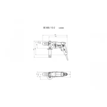 Дриль з електронним управлінням Metabo BE 600 / 13-2 MetaLoc - Фото № 3