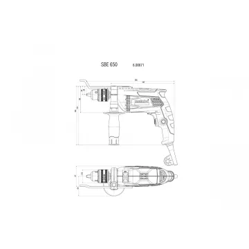 Ударний дриль Metabo SBE 650 + валіза - Фото № 3