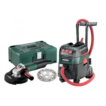 Ушм Metabo WE 15-125 HD Set GED + Пилосос Metabo ASR 35 M ACP + MetaLoc