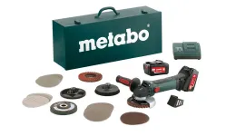 Аккумуляторная болгарка Metabo W 18 LTX 125 Inox Set 5.2 Ач