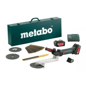 Акумуляторна шліфувальна машина для вузьких місць Metabo KNS 18 LTX 150 Inox Set - Фото № 1