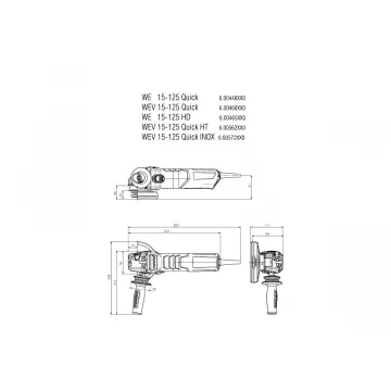 Болгарка Metabo WEV 15-125 Quick Inox - Фото № 2