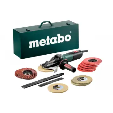 Кутова шліфувальна машина з плоским редуктором Metabo WEVF 10-125 Quick Inox Set