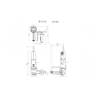 Щіткова шліфувальна машина Metabo SE 12-115 Set - Фото № 6