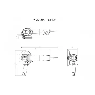 Болгарка Metabo W 750-125 - Фото № 4