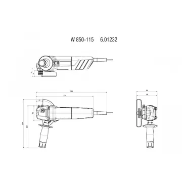 Болгарка Metabo W 850-115 захист від повторного пуску - Фото № 3