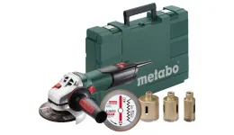 Болгарка Metabo W 9-125 Quick в кейсі + Набір алмазного розхідника Метабо