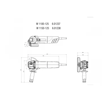 Кутова шліфувальна машина Metabo W 1100-115 захист від повторного пуску - Фото № 4