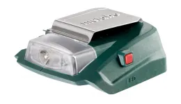 Силовий адаптер + ліхтарик для акумуляторних блоків Metabo PA 14.4 - 18 LED-USB