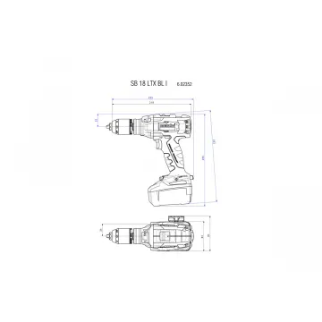 Акумуляторна ударна дриль-шуруповерт Metabo SB 18 LTX BL I 2 * 4.0 Ач LiHD - Фото № 1