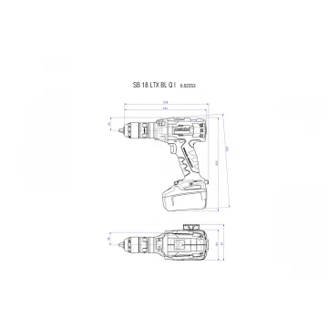 Акумуляторна ударна дриль-шуруповерт Metabo SB 18 LTX BL QI 5.2 Ач - Фото № 2