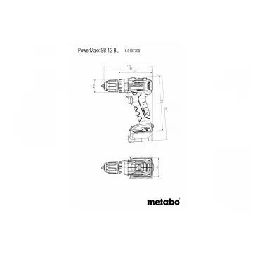 Акумуляторний ударний шуруповерт Metabo PowerMaxx SB 12 BL Каркас + MetaLoc - Фото № 2
