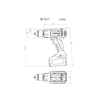 Акумуляторний ударний шуруповерт Metabo SB 18 LT Каркас - Фото № 2