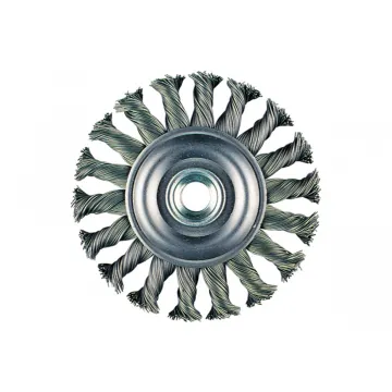 Кругла пряма щітка з нержавіючої сталі Metabo 115х10х0,50 мм, плетені - Фото № 1