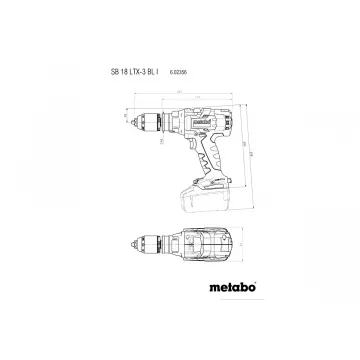 Акумуляторний ударний шуруповерт Metabo SB 18 LTX-3 BL I 5.2 Ач Li-Power - Фото № 1