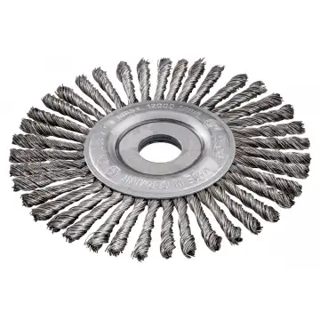 Кругла пряма щітка зі сталі для трубопроводів Metabo 125х6х0,50 мм, плетені