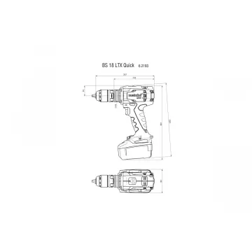 Акумуляторний дриль-шуруповерт Metabo BS 18 LTX Quick 2 * 4.0 Ач LiHD - Фото № 4