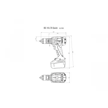 Акумуляторний дриль-шуруповерт Metabo BS 18 LTX Quick 5.2 Ач - Фото № 2
