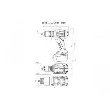 Акумуляторний дриль-шуруповерт Metabo BS 18 LTX-X3 Quick 5.2 Ач - Фото № 5