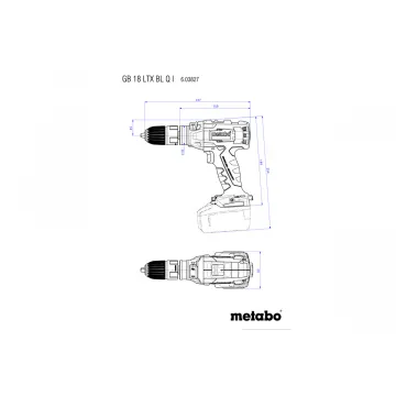 Акумуляторний резьборез-шуруповерт Metabo GB 18 LTX BL QI Каркас - Фото № 2