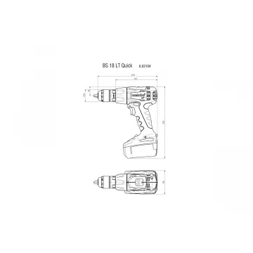 Акумуляторний шуруповерт Metabo BS 18 LT Quick Set - Фото № 2