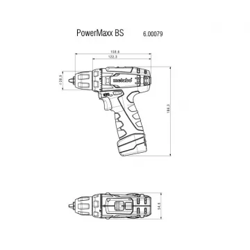 Акумуляторний шуруповерт Metabo PowerMaxx BS Каркас - Фото № 1