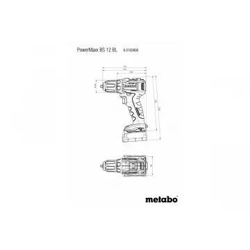 Акумуляторний шуруповерт Metabo PowerMaxx ВS 12 BL каркас + MetaLoc - Фото № 1
