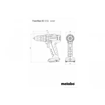 Акумуляторний шуруповерт Metabo PowerMaxx ВS 12 Quick каркас + MetaLoc - Фото № 4