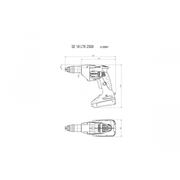 Акумуляторний шуруповерт для гіпсокартону Metabo SE 18 LTX 2500 Каркас - Фото № 4