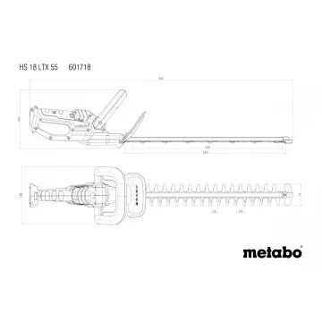 Акумуляторний кущоріз Metabo HS 18 LTX 55 - Фото № 15