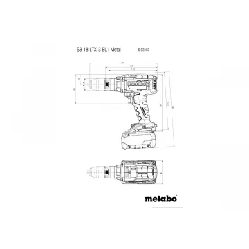 SB 18 LTX-3 BL I Metal Акумуляторний ударний дриль - Фото № 1