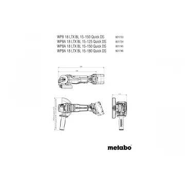 WPB 18 LTX BL 15-150 Quick DS Акумуляторна кутова шліфувальна машина - Фото № 5
