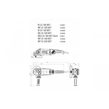 W 24-180 MVT Кутова шліфувальна машина - Фото № 2