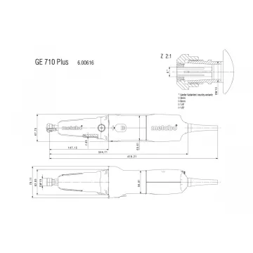 GE 710 Plus Прямошліфувальна машина - Фото № 4