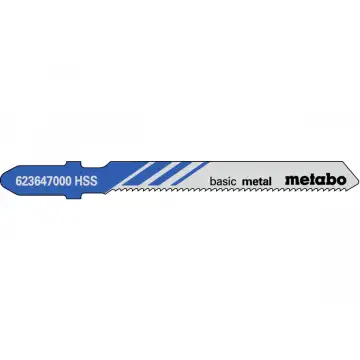 Пилка для лобзика по металу Metabo Classic 51 мм T 218 A, 5 шт
