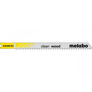 5 пилкових U-подібних полотен для лобзиків «clean wood», 82/2,5 мм (623943000)