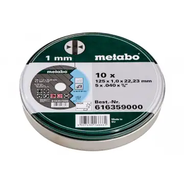 Набір відрізних кругів Metabo 125 мм 10 штук